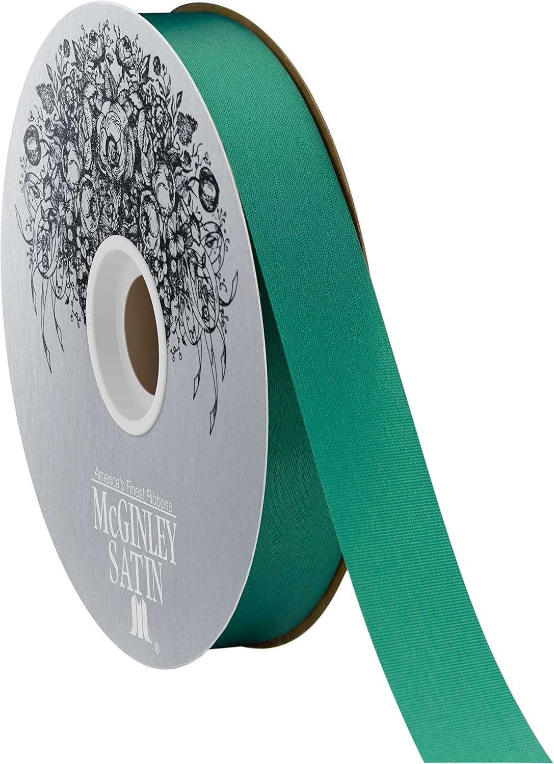 #3 Satin Acetate Ribbon Non Wired: Holiday Green (100 Yards)