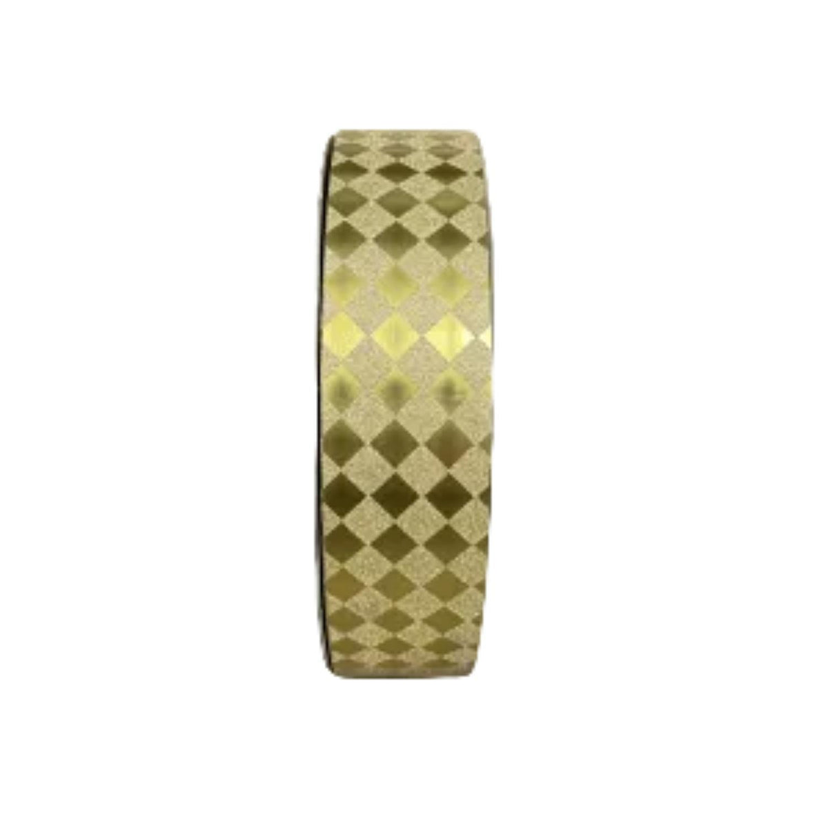1 1/2 inch Diamond Pattern Dust Ribbon: Gold (1 Yard)