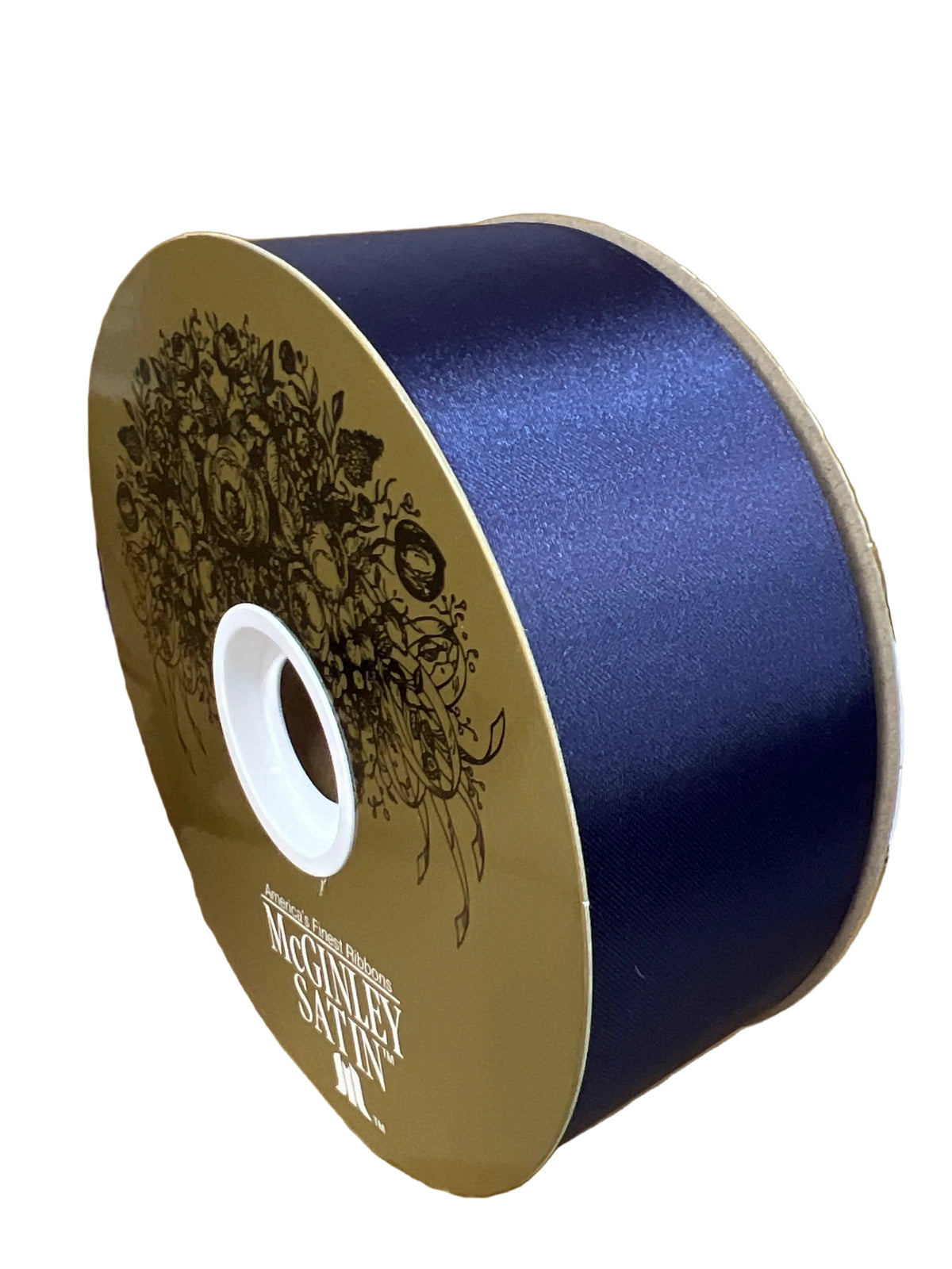 #16 McGinley Satin Acetate Ribbon Non Wired: Navy Blue (100 Yards)