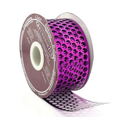 1 5/8in Metallic Honeycomb Ribbon: Purple (25 Yards)