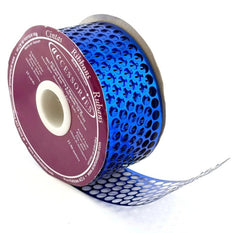1 5/8in Metallic Honeycomb Ribbon: Royal (25 Yards)