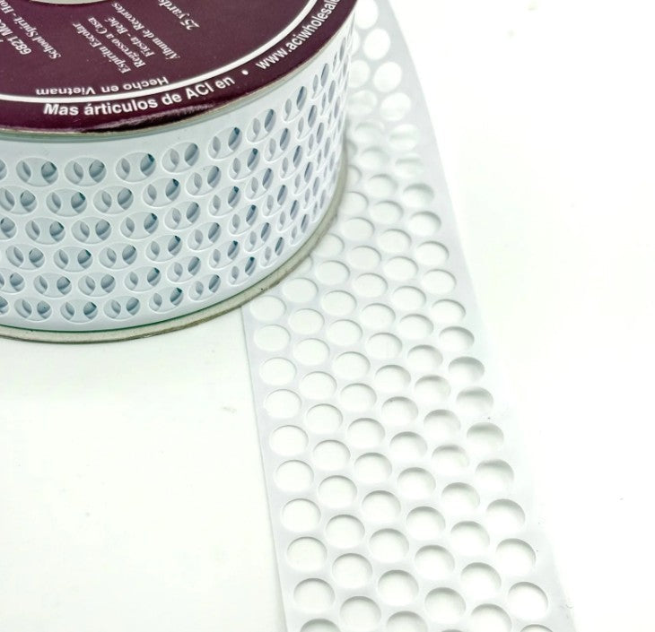 1 5/8 in Metallic Honeycomb Ribbon: White  (25 Yards)