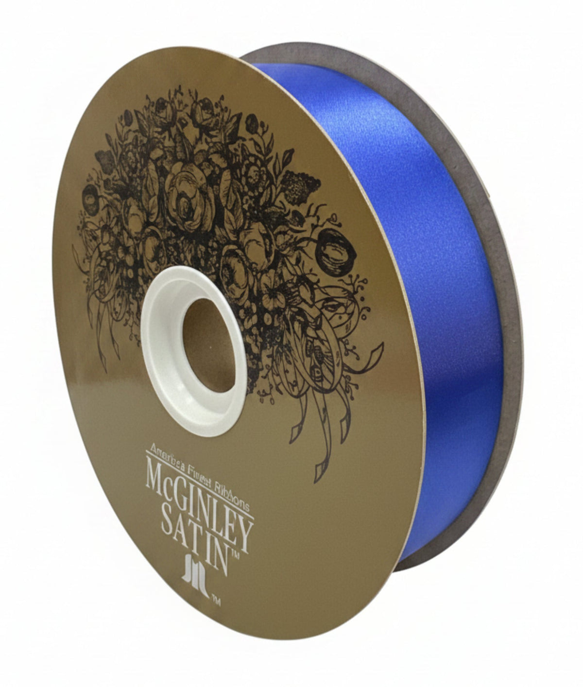 #9 McGinley Satin Acetate Ribbon Non Wired: Royal Blue (100 Yards)