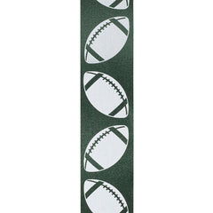 1 3/8 in Homecoming Football Ribbon: Hunter/White (25 Yards)