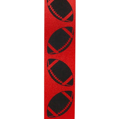 1 3/8 in Homecoming Football Ribbon: Red/Black (25 Yards)