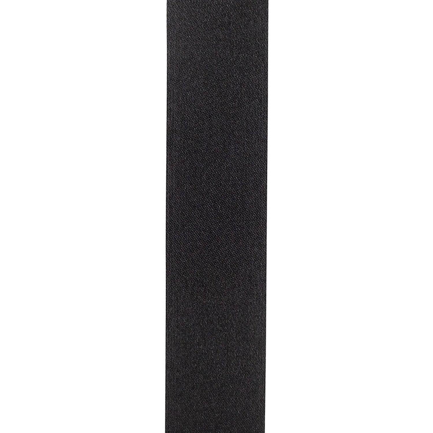 1 3/8in Aqua Satin Non-Wired Ribbon: Black (100 Yards)