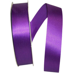 1 3/8in Aqua Satin Non-Wired Ribbon: Purple (100 Yards)