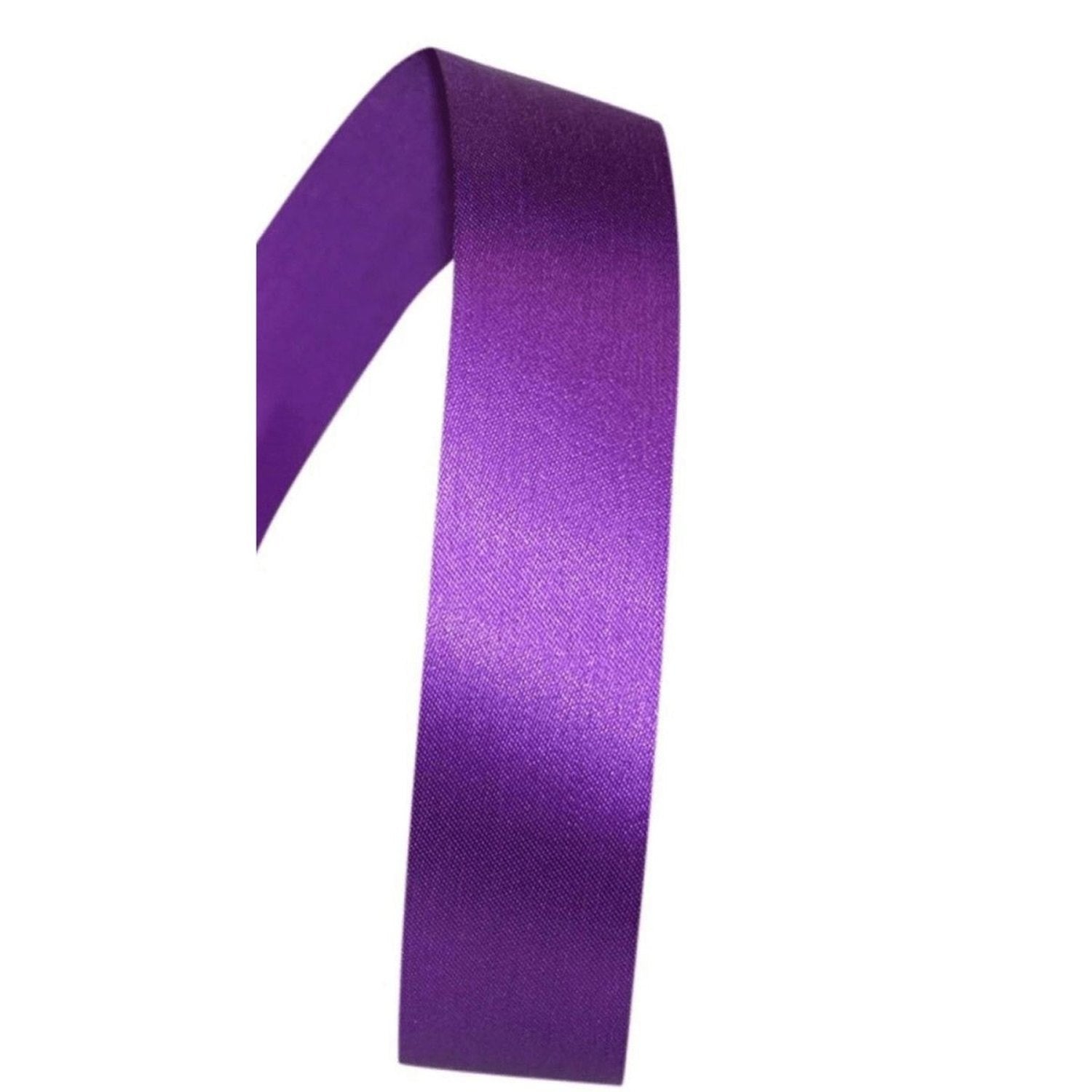 1 3/8in Aqua Satin Non-Wired Ribbon: Purple (100 Yards)