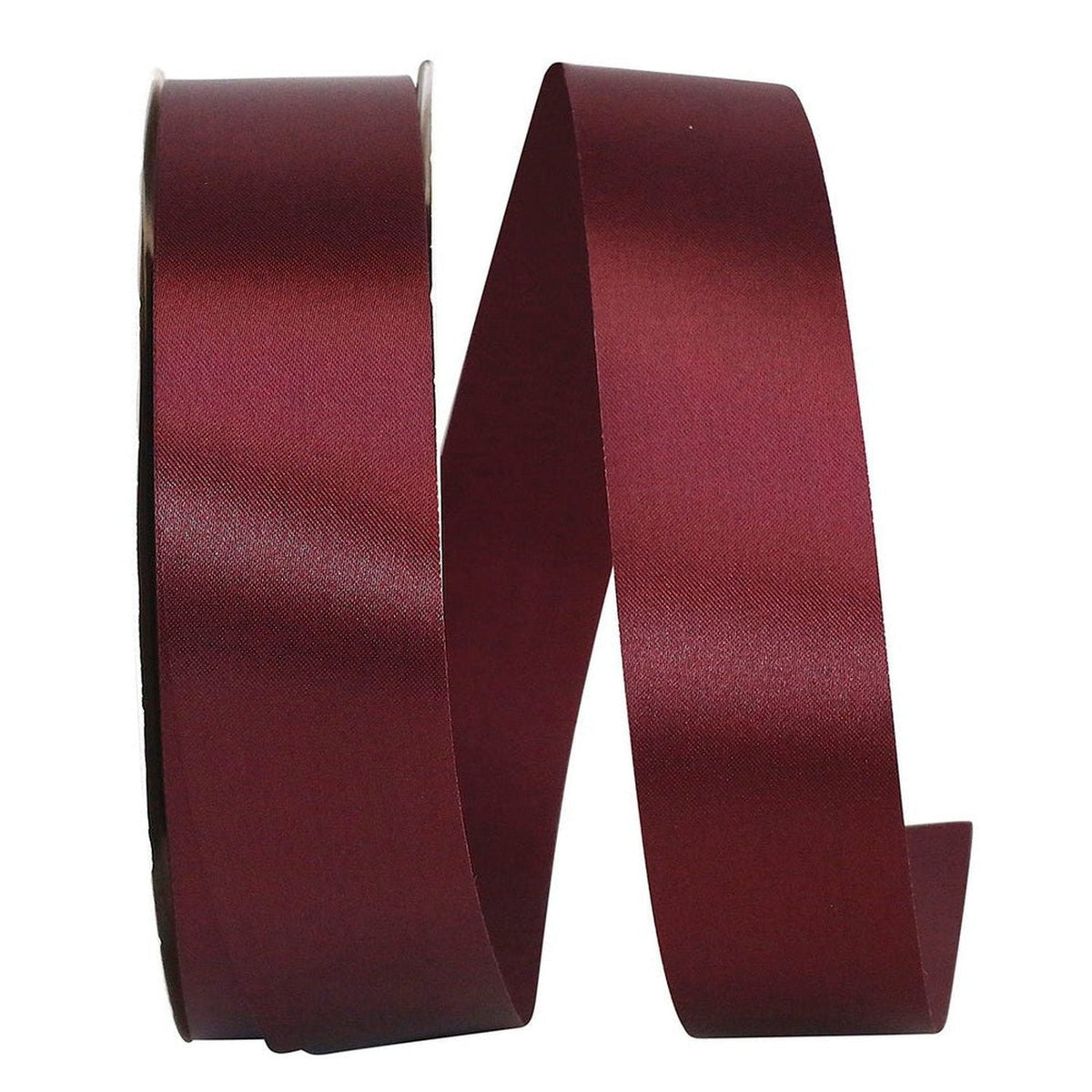 1 3/8in Satin Allure Non-Wired Ribbon: Burgundy (100 Yards)