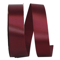 1 3/8in Satin Allure Non-Wired Ribbon: Burgundy (100 Yards)