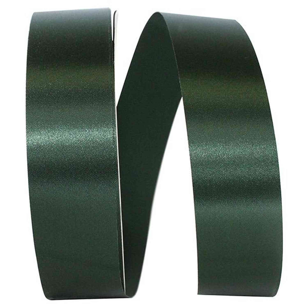 1 3/8in Satin Allure Non-Wired Ribbon: Hunter (100 Yards)