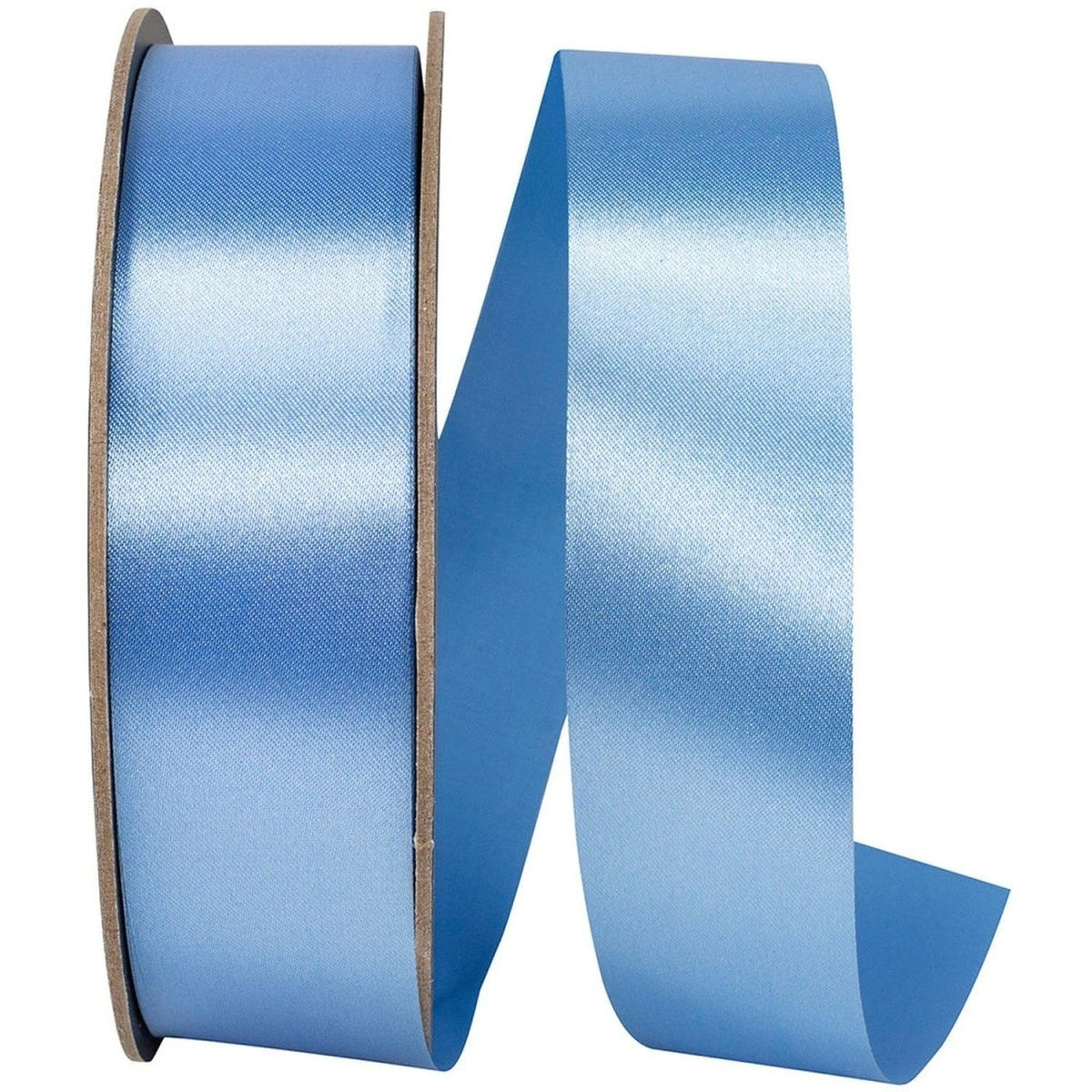 1 3/8in Satin Supreme Non-Wired Ribbon: Columbia (100 Yards)