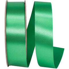 1 3/8in Satin Supreme Non-Wired Ribbon: Kelly Green (100 Yards)