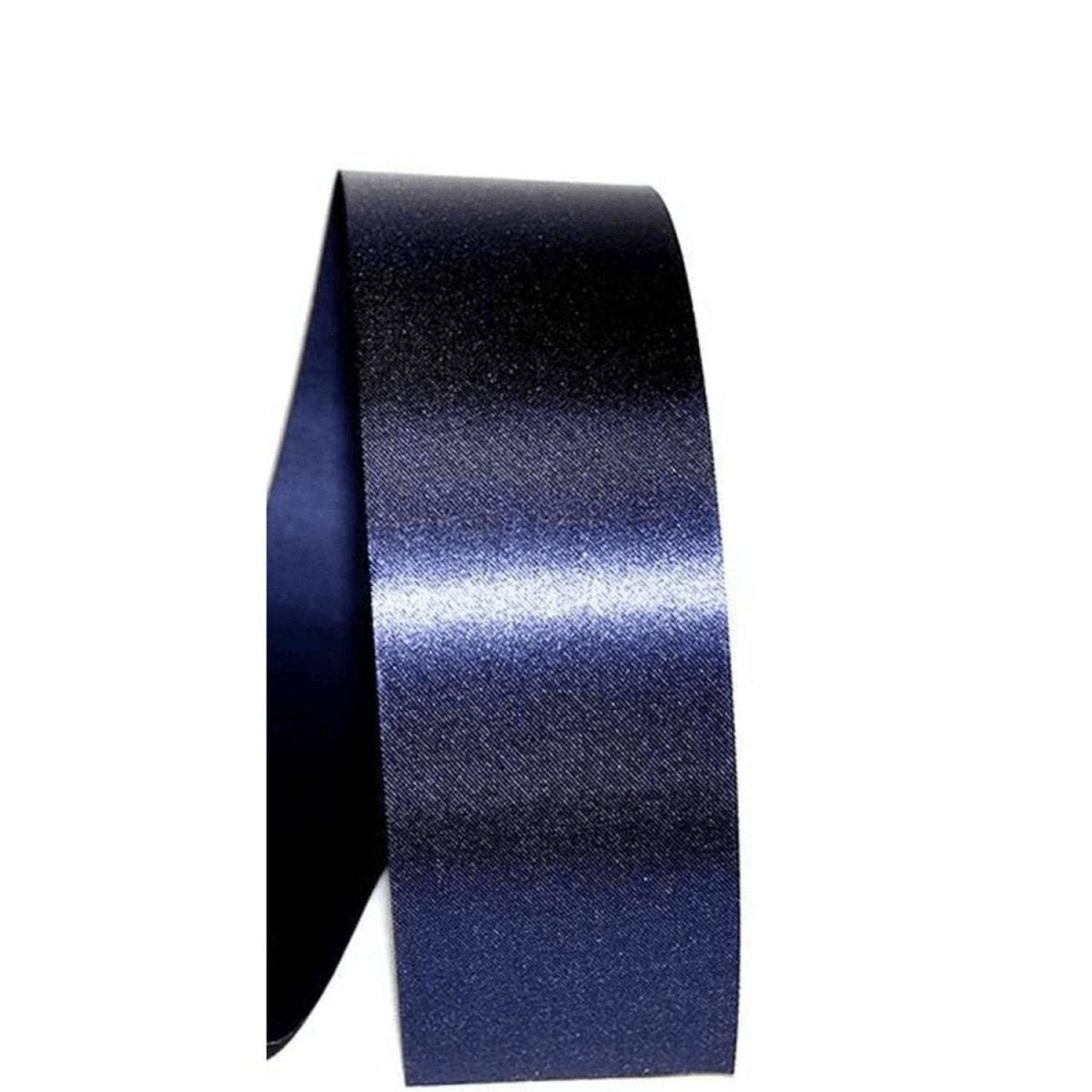 1 7/8 inch Satin Non-Wired Ribbon: Navy (100 Yards)