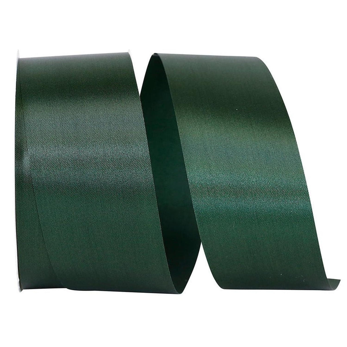 1 7/8in Satin Allure Non-Wired Ribbon: Hunter (50 Yards)