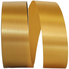 1 7/8in Satin Supreme Non-Wired Ribbon: Antique Gold (100 Yards)