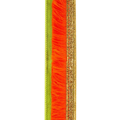 1 inch Orange Fringe Trimming Ribbon: Green (5 Yards)