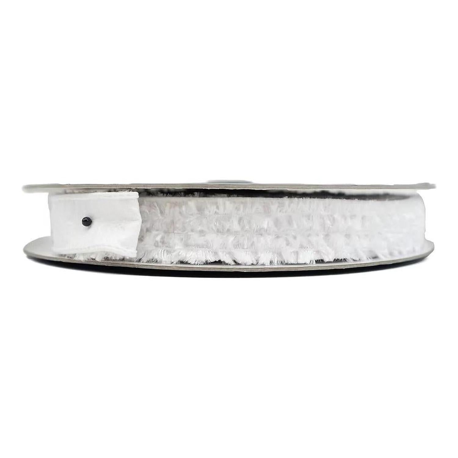 1" Plush Chenille Ribbon: White (10 Yards)