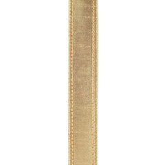 1" Two Tone Velvet Ribbon: Red/Gold (5 Yards)