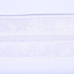 1" Velvet Luster Wired Ribbon: White (10 Yards)