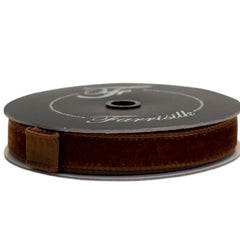 1" Velvet Ribbon: Pecan (10 Yards)