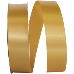 1.38in Satin Supreme Non-Wired Ribbon: Antique Gold (100 Yards)
