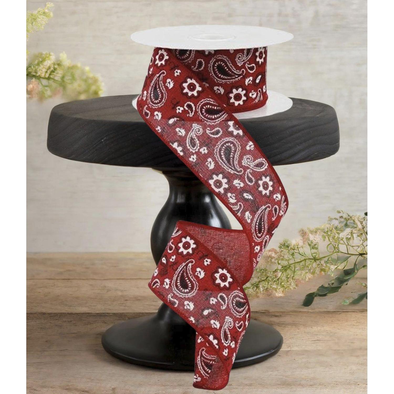 1.5" Bandana Royal Ribbon: Red  (10 Yards)