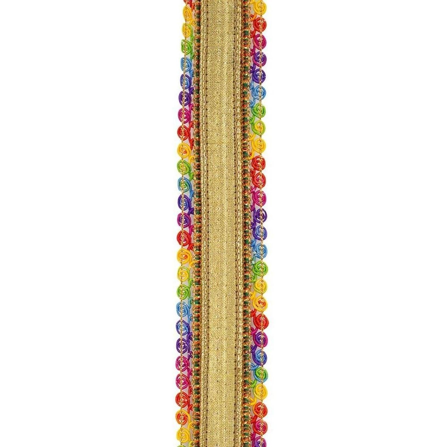 1.5" Festive Jewel Trimming Ribbon: Gold (5 Yards)