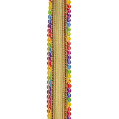 1.5" Festive Jewel Trimming Ribbon: Gold (5 Yards)