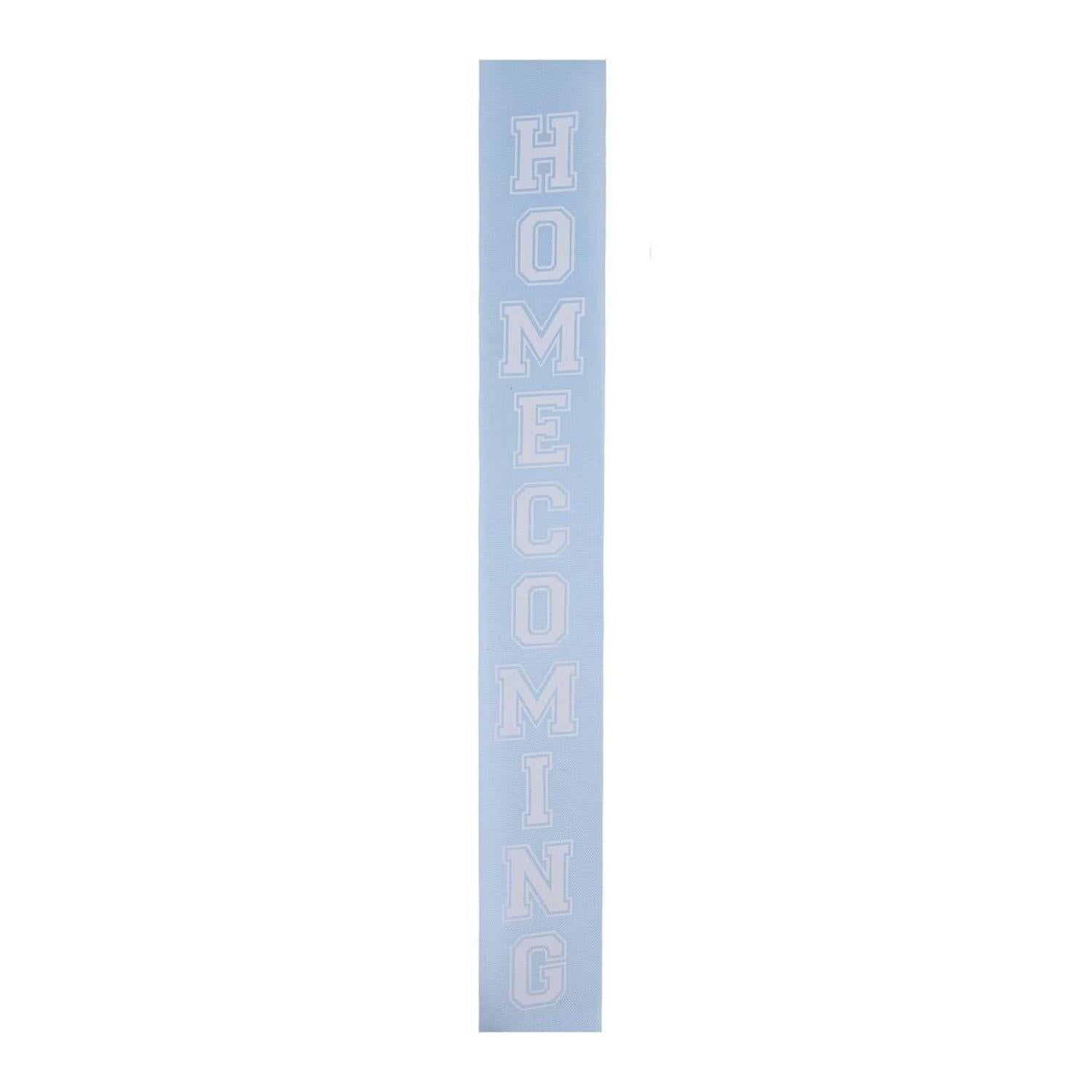 1.5" Homecoming Ribbon: Light Blue/White (100 Feet)