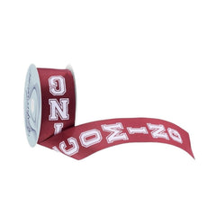 1.5" Homecoming Ribbon: Maroon/White (100 Feet)