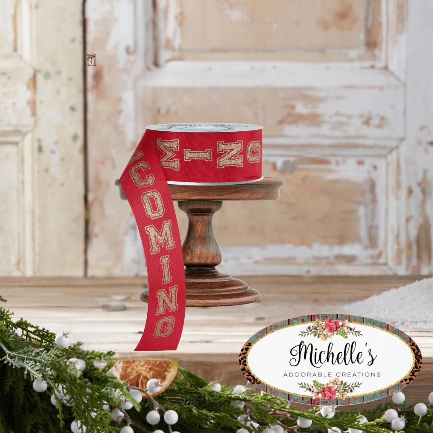 1.5" Homecoming Ribbon: Red/Gold (100 Feet)