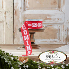 1.5" Homecoming Ribbon: Red/White (100 Feet)