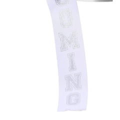 1.5" Homecoming Ribbon: White/Silver (100 Feet)