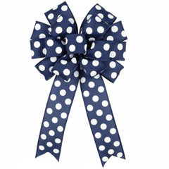 1.5" Large Polka Dot Ribbon: Navy Blue (10 Yards)