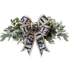 1.5" Mummy Eyes Ribbon: White (10 Yards)