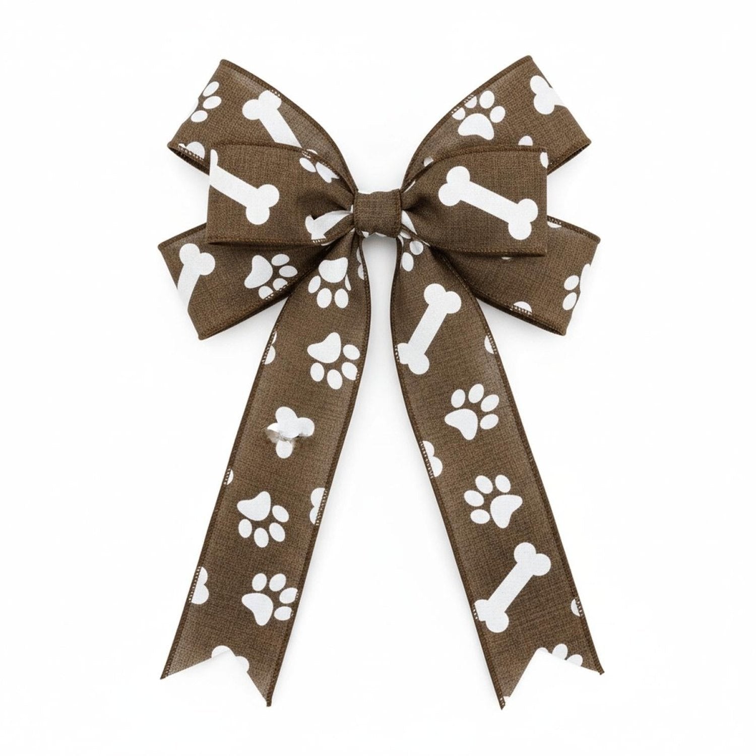 1.5" Paw Print Royal Ribbon: Brown (10 Yards)