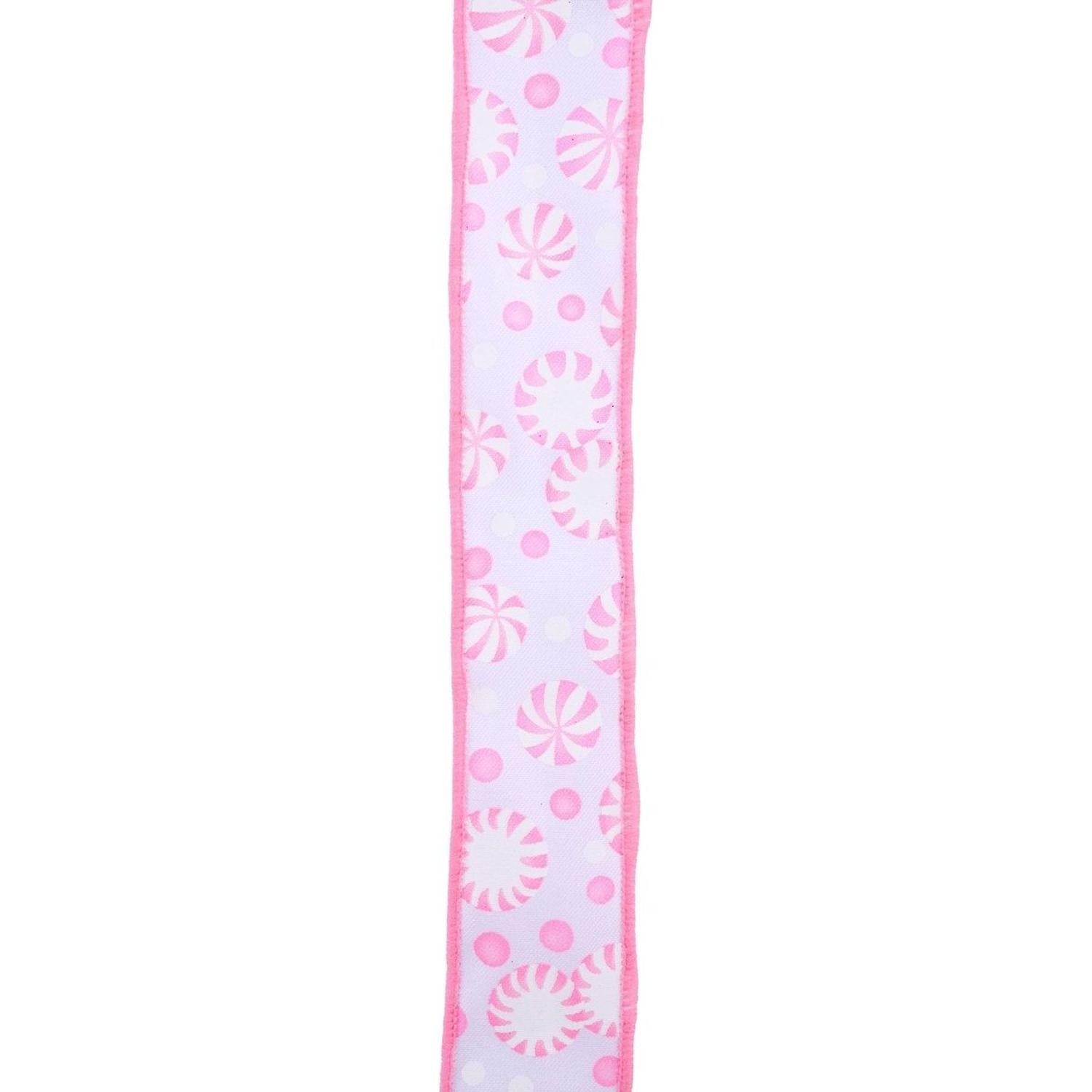 1.5" Peppermint Candies Ribbon: Pink (10 Yards)