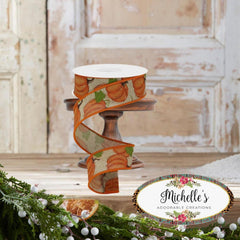 1.5" Pumpkin Patch Ribbon: Light Beige (10 Yards)