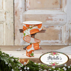1.5" Pumpkin Patch Ribbon: Off White (10 Yards)
