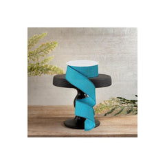 1.5" Royal Burlap Ribbon: Turquoise  (10 Yards)