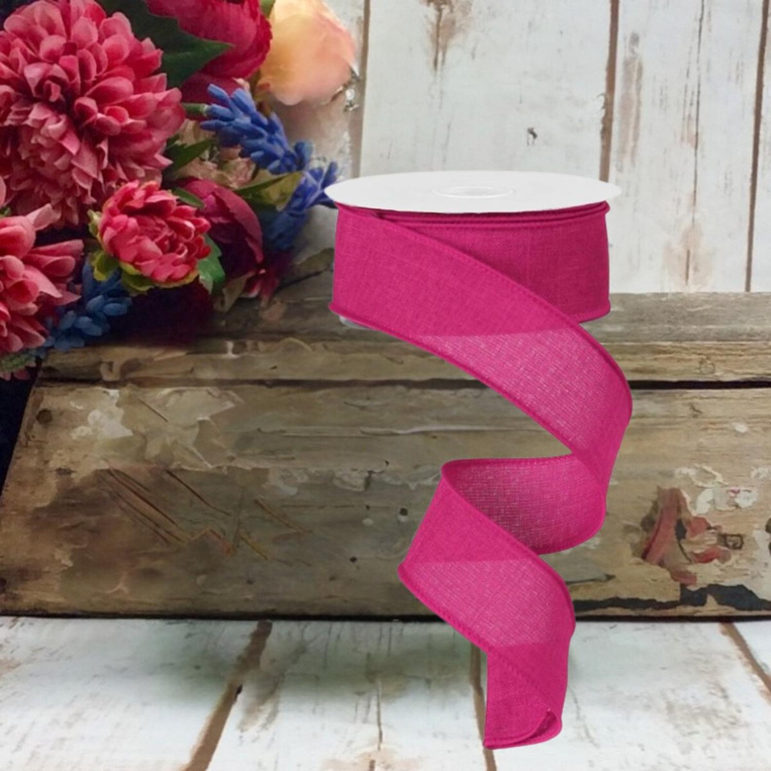 1.5" Royal Canvas Ribbon: Fuchsia Pink (10 Yards)