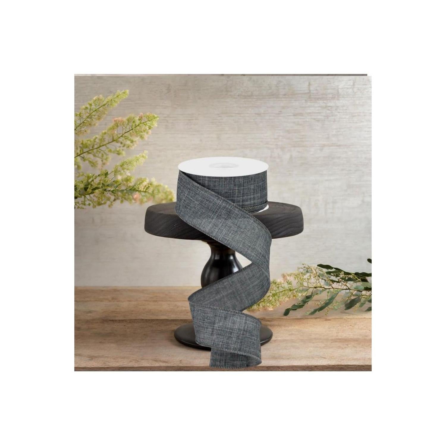 1.5" Royal Canvas Ribbon: Grey (10 Yards)