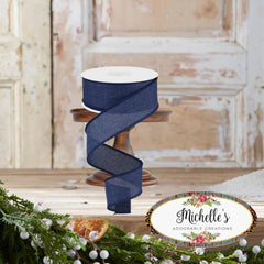 1.5" Royal Canvas Ribbon: Navy Blue (10 Yards)