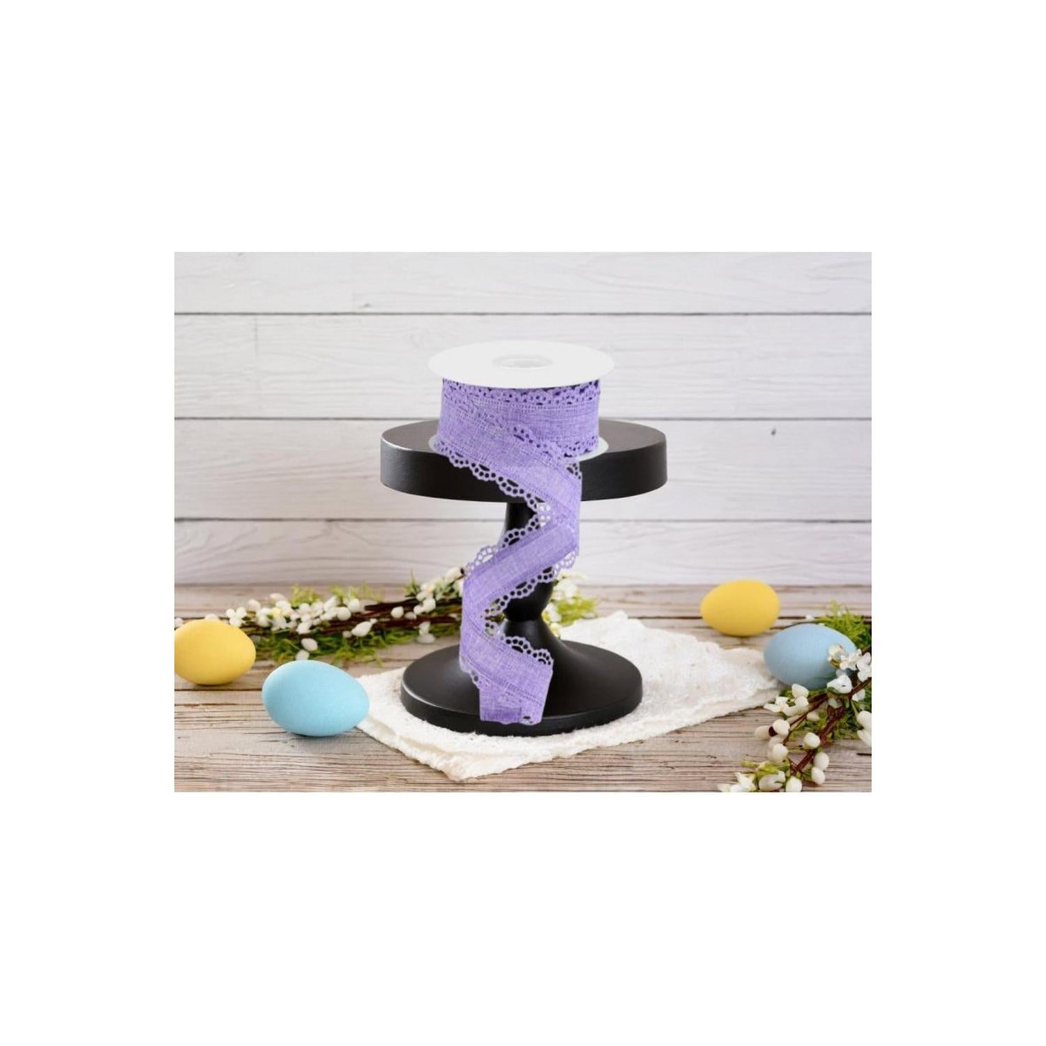 1.5" Scalloped Edge Ribbon: Lavender (10 Yard)