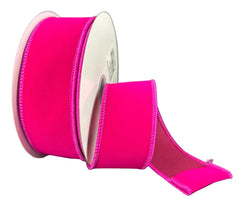 1.5in Flat Velvet Ribbon: Fuchsia Pink (10 Yards)