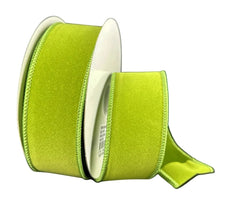 1.5in Flat Velvet Ribbon: Sage Green (10 Yards)