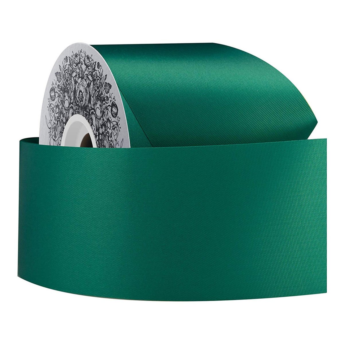 #16 Satin Acetate Ribbon Non Wired: Holiday Green (100 Yards)