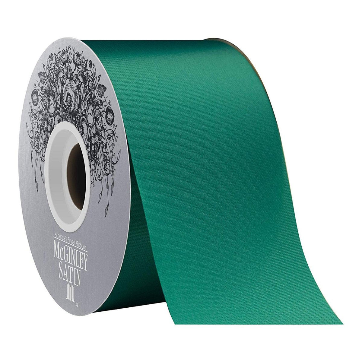 #16 Satin Acetate Ribbon Non Wired: Holiday Green (100 Yards)
