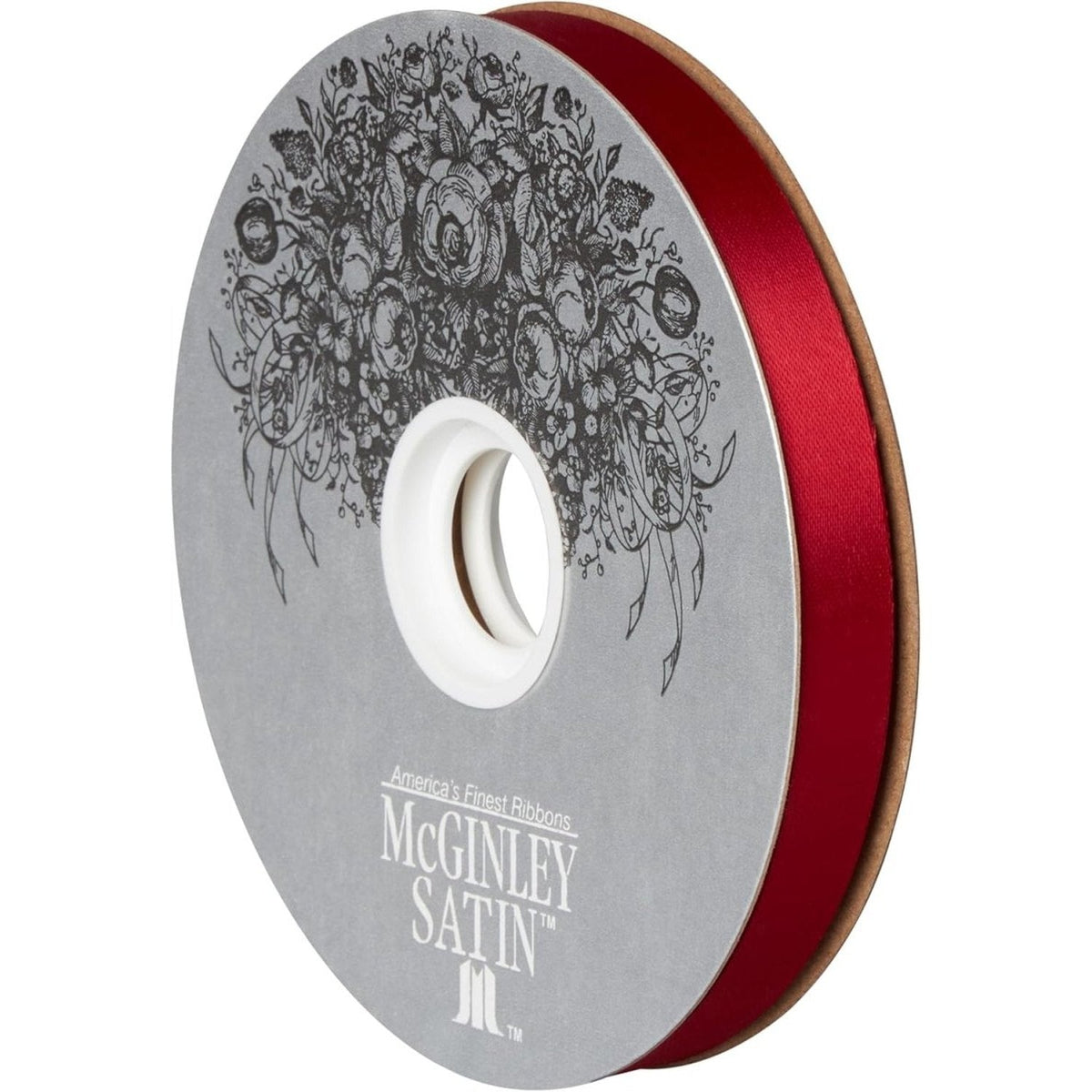 #3 Satin Acetate Ribbon Non Wired: Red (100 Yards)